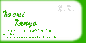 noemi kanyo business card